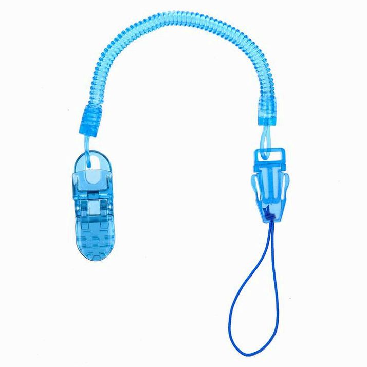 Держатель для соски - пустышки на пружинке-цепочке, цвет МИКС для мальчика артикул анонс 3489181