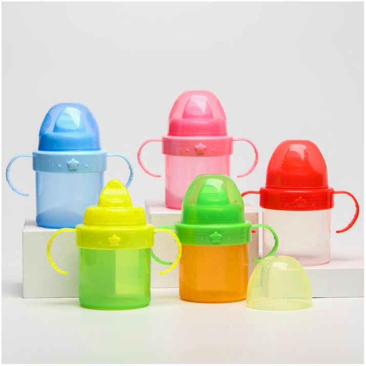 Поильник детский с твёрдым носиком, с ручками, 150 мл, цвет МИКС артикул анонс 7017647