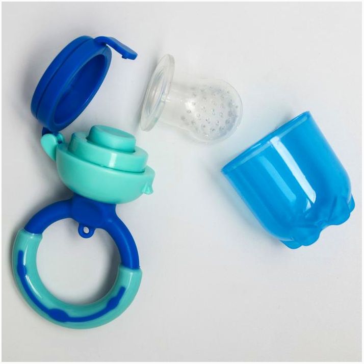 Картинка Ниблер для прикорма «Ежевика», с силиконовой сеточкой, цвет синий (№2272513) от магазина Мир детей Товары для Новорожденных