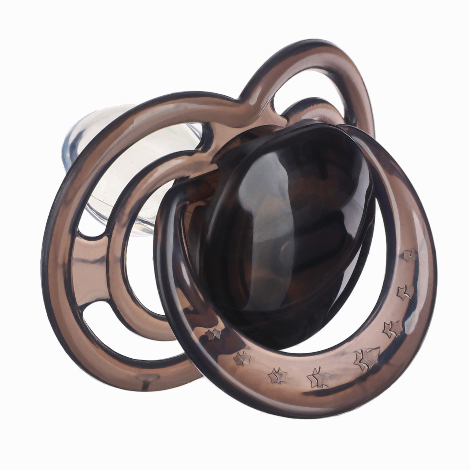 Картинка Соска- пустышка ортодотническая с колпачком, +12 мес., черный прозрачный (№9844207) от магазина Мир детей Товары для Новорожденных