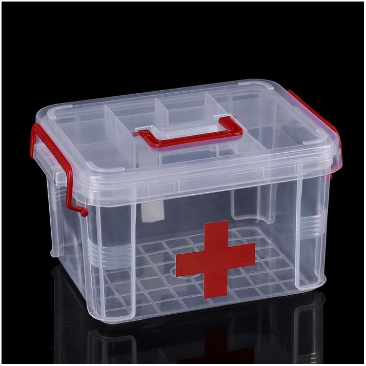 Аптечка, 24?17?13 см, прозрачный корпус артикул анонс 4279047
