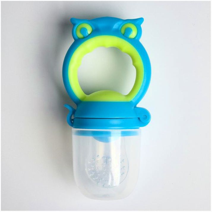 Ниблер для прикорма «Совушка», с силиконовой сеточкой, цвет голубой артикул анонс 2825282