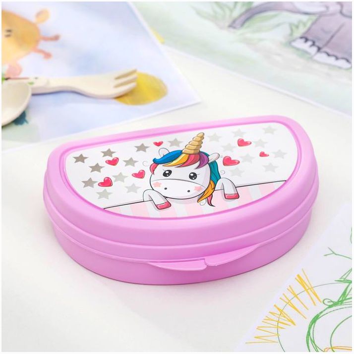 Бутербродница IDEA «Единорог», цвет розовый артикул анонс 4738109