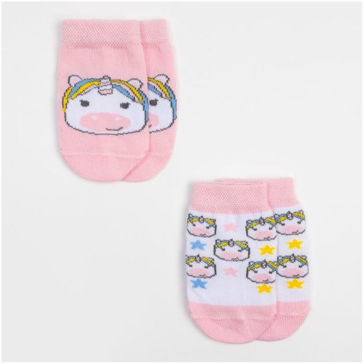 № 9085166 Набор носков Крошка Я «Единорог», 2 пары, 6-8 см