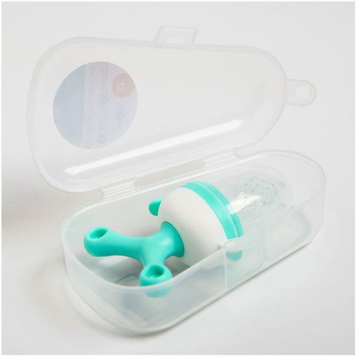 Картинка Ниблер с силиконовой сеточкой, вращающийся поршень, цвет зеленый (№4350266) от магазина Мир детей Товары для Новорожденных