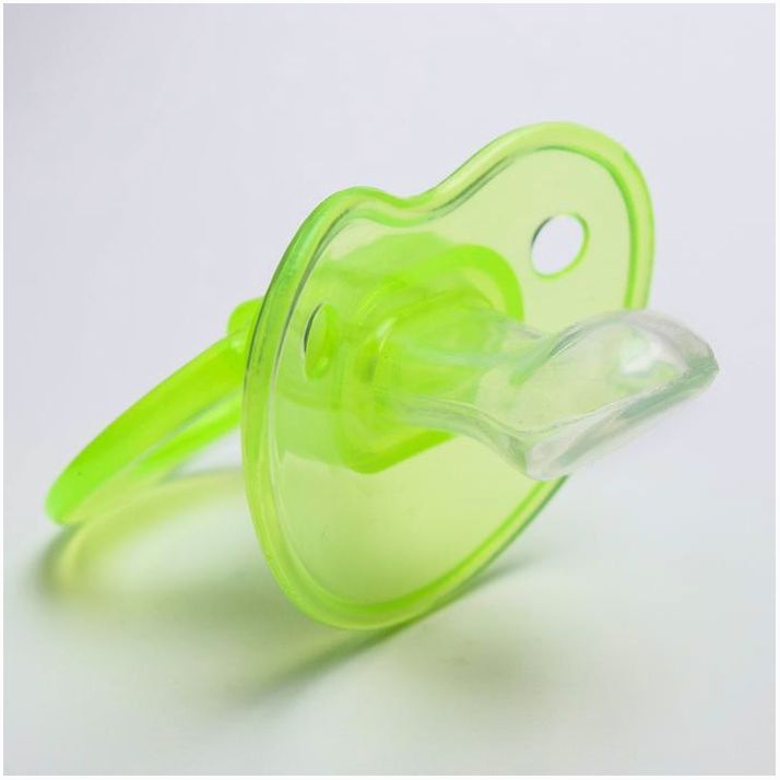 Картинка Соска-пустышка ортодонтическая, силикон, от 0 мес., с колпачком, цвет лайм (№2300149) от магазина Мир детей Товары для Новорожденных