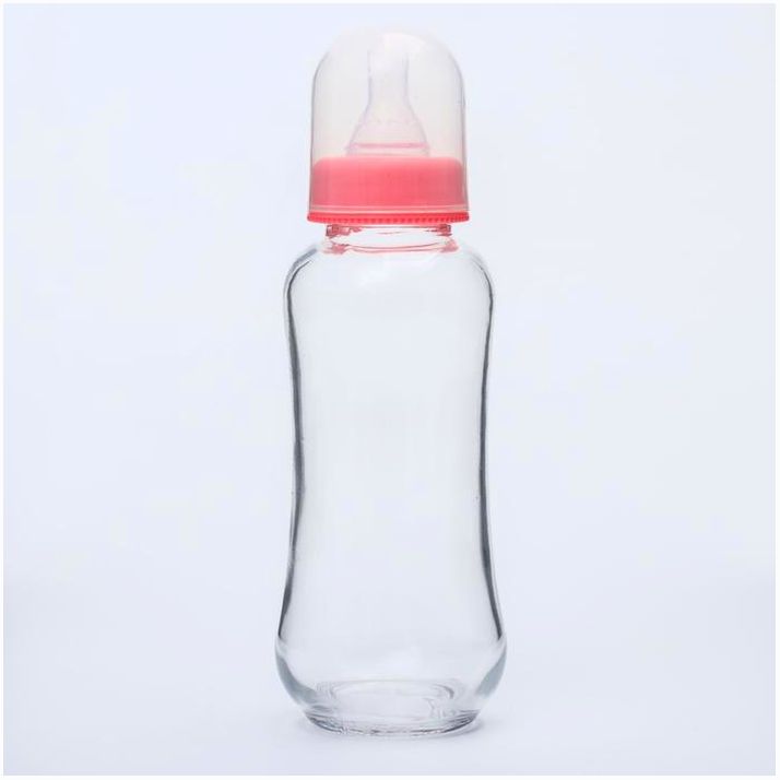 Картинка Бутылочка для кормления, стекло, 250 мл., без ручек, цвет МИКС (№4627672) от магазина Мир детей Товары для Новорожденных