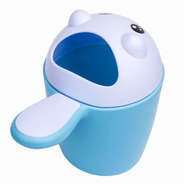 № 2589889 Ковш для купания и мытья головы, банный ковшик, хозяйственный «Котенок», 500 мл., цвет голубой