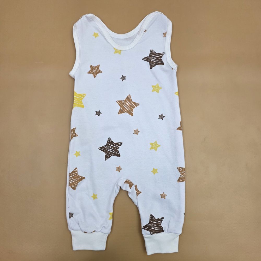 Ползунки на лямках №9 (футер, кнопки на плечах, без пяток) артикул анонс 16137-68МД