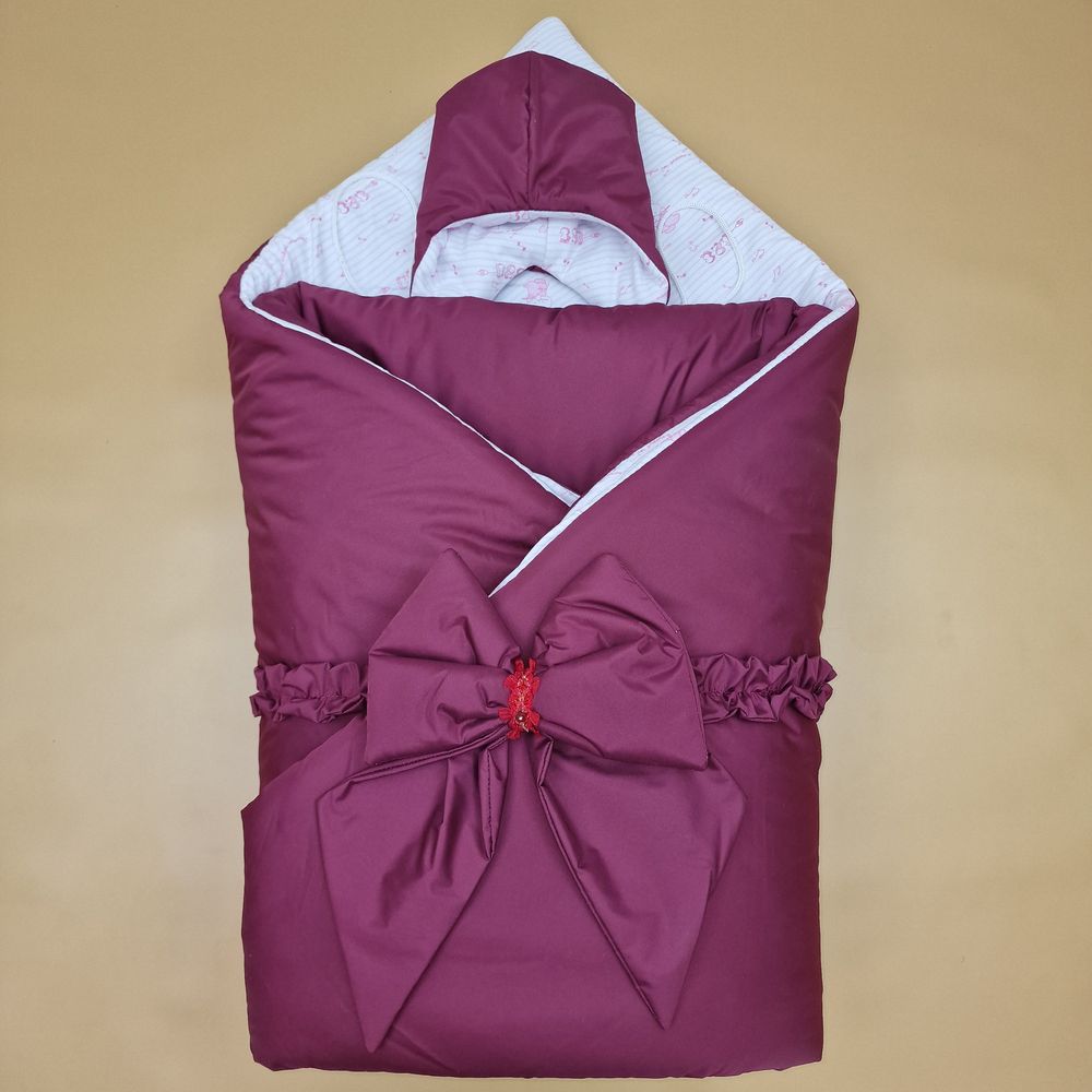 Комплект на выписку 3 пр: одеяло+шапочка+бант артикул анонс 1892д-2-2_у