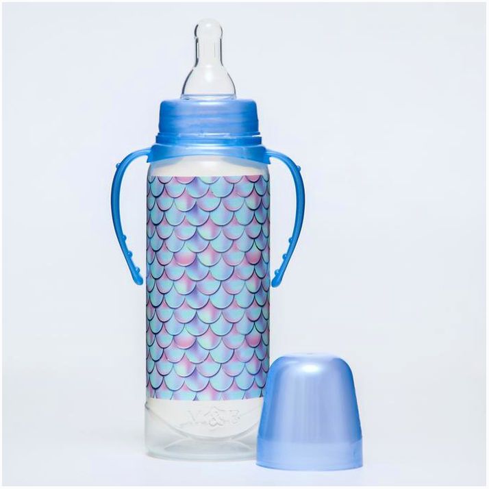 Картинка Бутылочка для кормления «Русалка», классическое горло, 250 мл., от 0 мес., цилиндр (№5399491) от магазина Мир детей Товары для Новорожденных