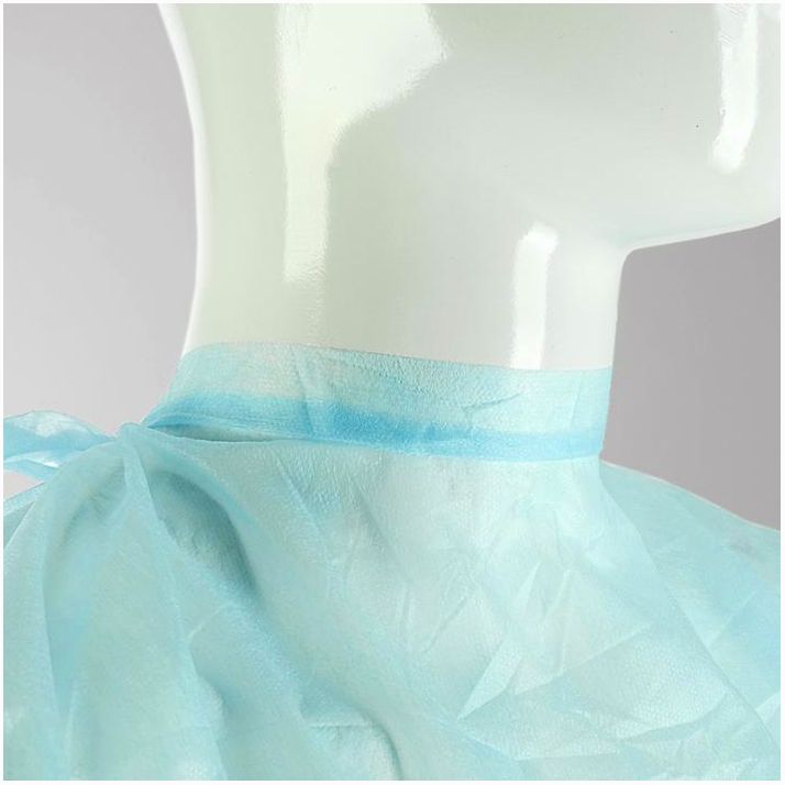 Картинка Халат хирургический , нестерильный, голубой, SMS, пл.25 г/м2, длина 140 см (№4476085) от магазина Мир детей Товары для Новорожденных