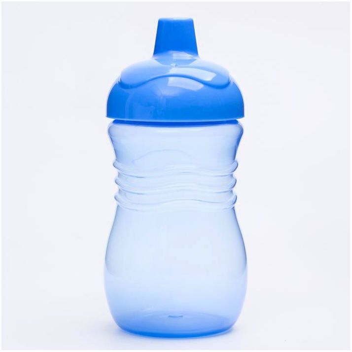 Поильник с твёрдым носиком, 250 мл., цвет голубой/зеленый артикул анонс 4729896