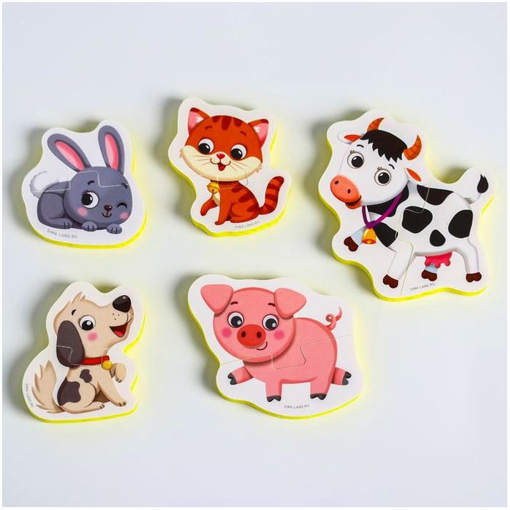 Картинка МАКСИ - пазлы для ванны "Домашние животные", Крошка Я (№5302617) от магазина Мир детей Товары для Новорожденных