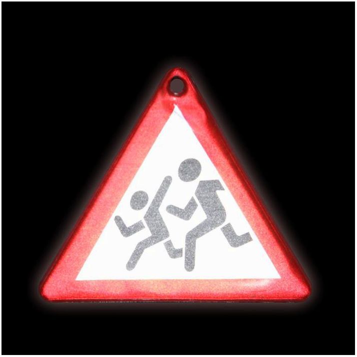Картинка Светоотражающий элемент «Знак», двусторонний, 6 ? 4,3 см, цвет белый/красный (№1675271) от магазина Мир детей Товары для Новорожденных