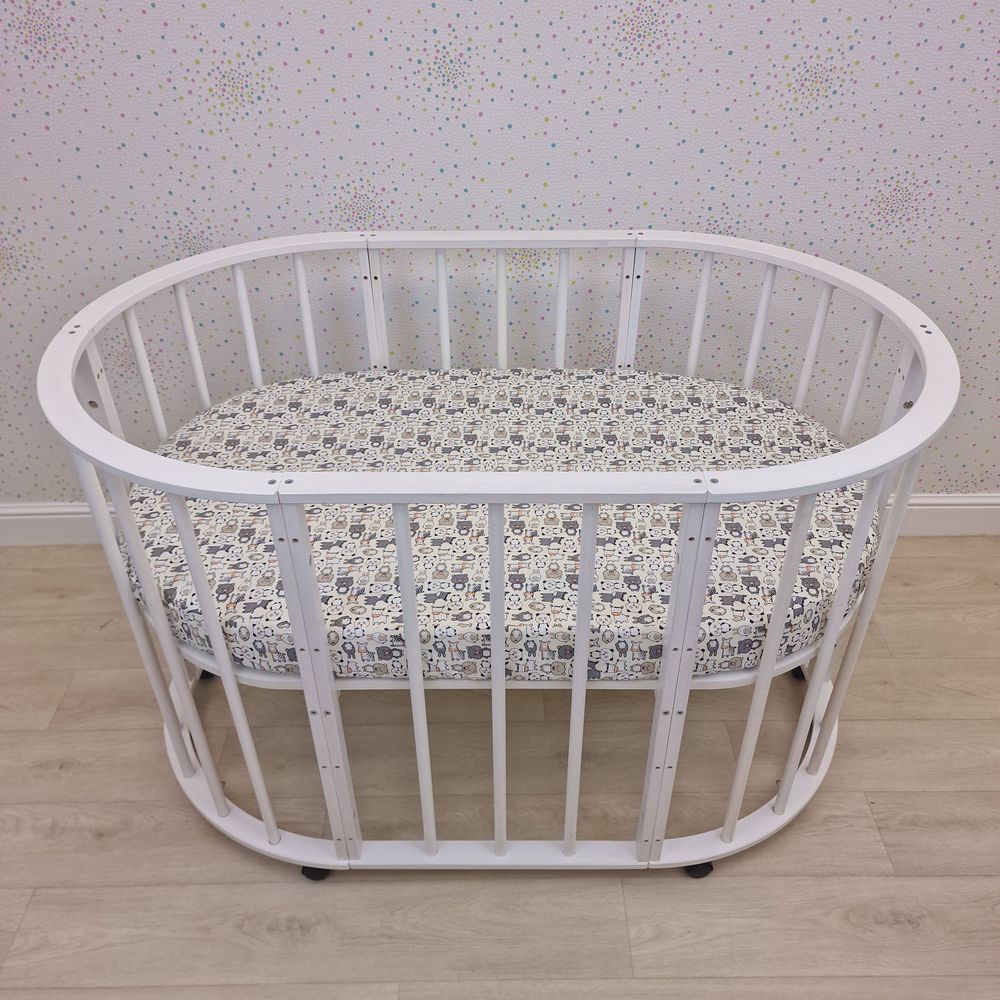 Простыня на резинке на овальную кровать (бязь) артикул анонс 257_07