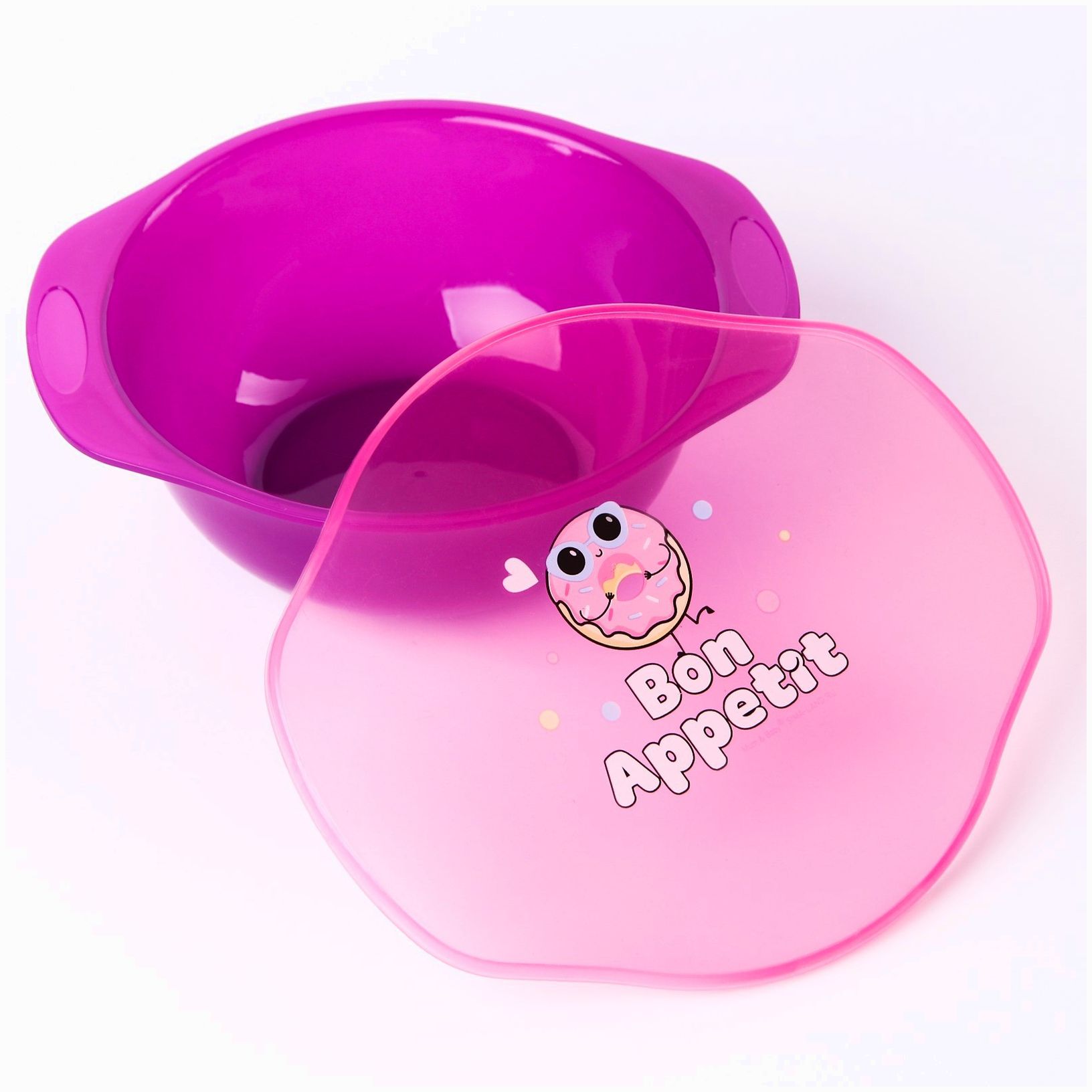 № 7446641 Тарелка для кормления Bon Appetit, c крышкой, цвет фиолетовый