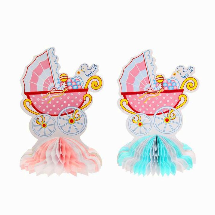 Декор из бумаги «Коляска», цвета МИКС артикул анонс 5242196