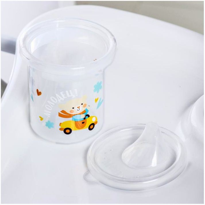 Картинка Поильник детский «Мишка Берри» с твёрдым носиком, 200 мл (№3721456) от магазина Мир детей Товары для Новорожденных