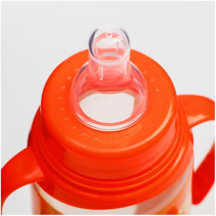 Картинка Бутылочка для кормления Fantic, классическое горло, от 0 мес, 250 мл., цилиндр, с ручками (№5399862) от магазина Мир детей Товары для Новорожденных