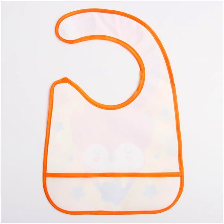 Картинка Нагрудник для кормления «Лисенок» непромокаемый на липучке, с карманом (№4645590) от магазина Мир детей Товары для Новорожденных