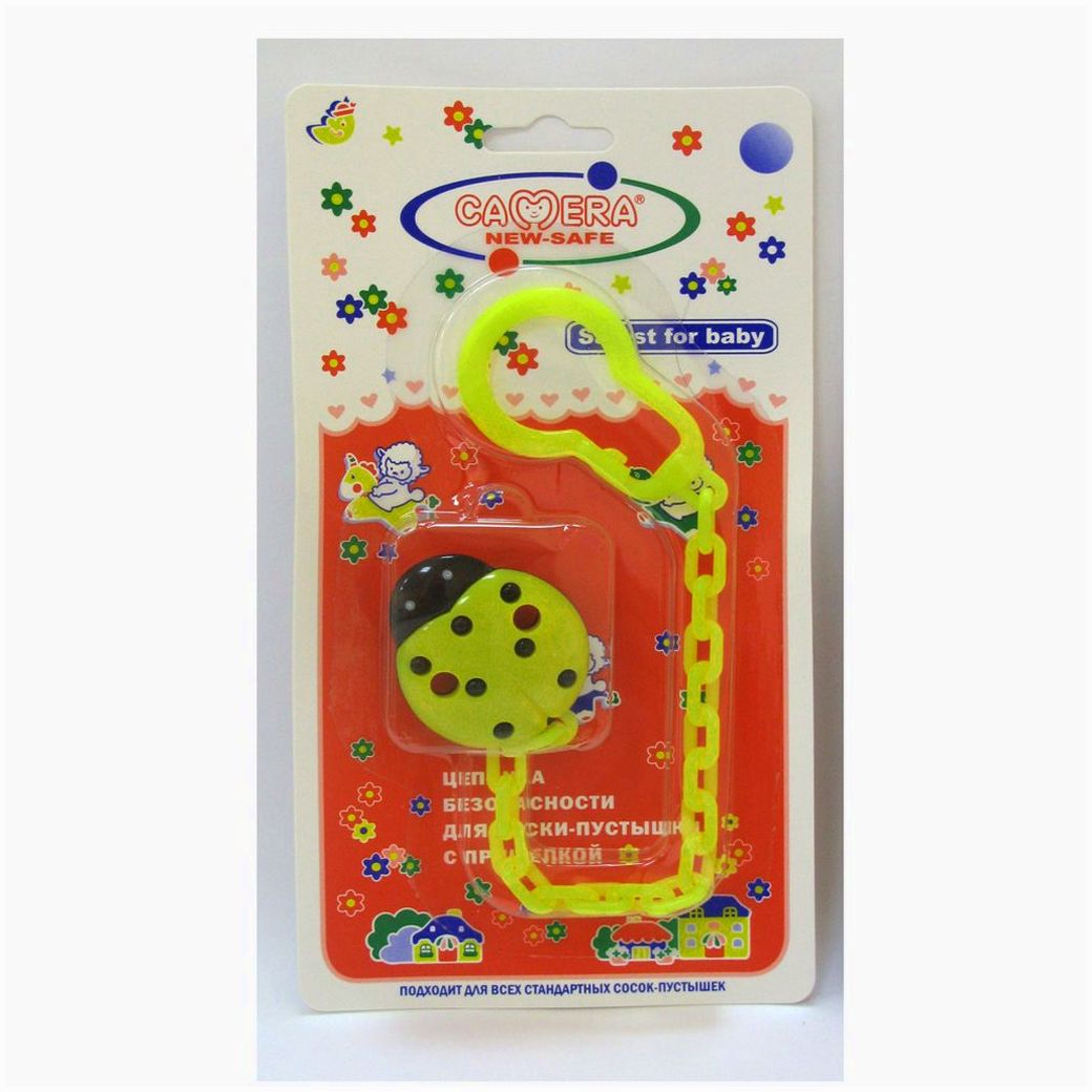 № 50205К Держатель для пустышки на цепочке с прищепкой 