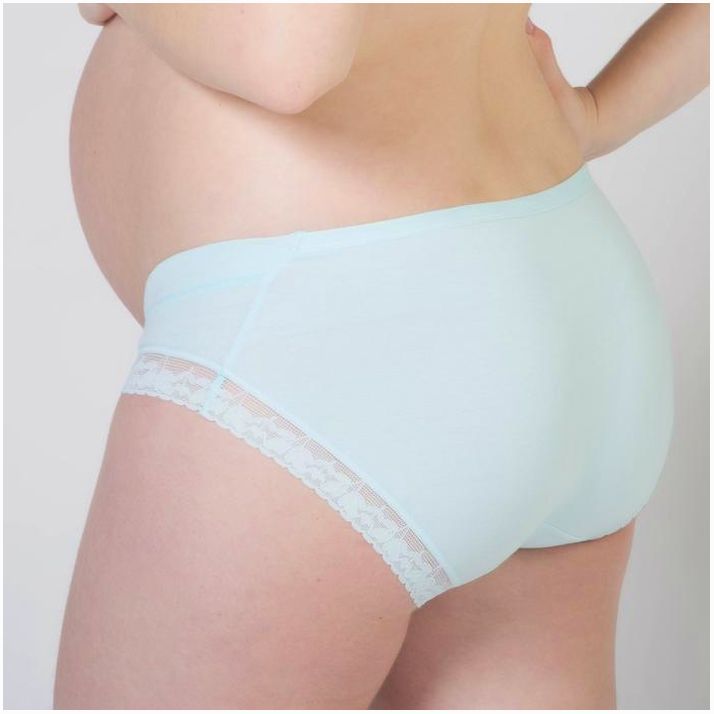 Картинка Трусы с кружевом для беременных (низкие), размер 42-44, цвет голубой (№2512480) от магазина Мир детей Товары для Новорожденных