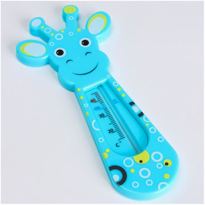 Картинка Термометр для воды Giraffe, цвет голубой. Безртутный на керосиновой основе (№7697979) от магазина Мир детей Товары для Новорожденных