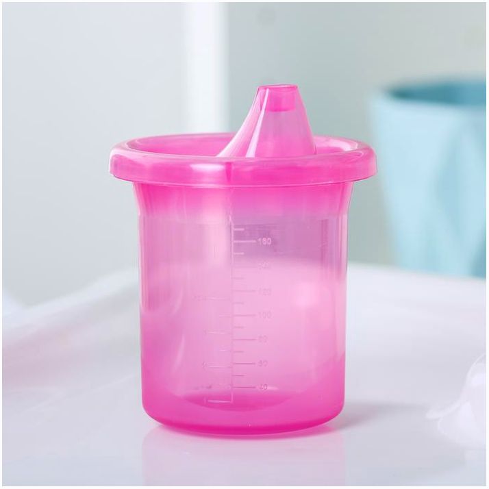 Картинка Поильник детский без нанесения с твёрдым носиком, 200 мл, цвет фуксия (№3721477) от магазина Мир детей Товары для Новорожденных