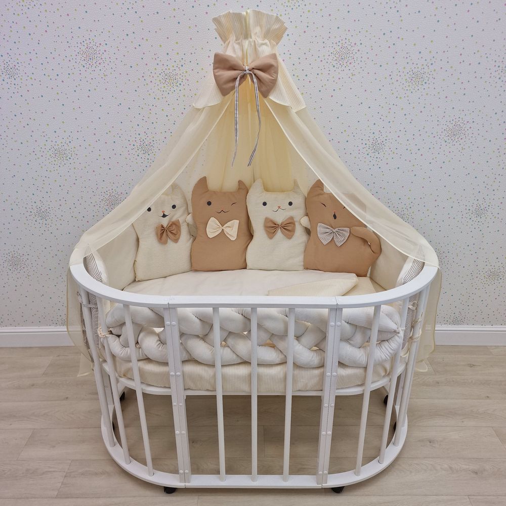 КПБ 17 пр (балдахин + борт + пододеяльник + одеяло + наволочка + подушка + простынь (плюш/бязь) артикул анонс 1180-0-1_06