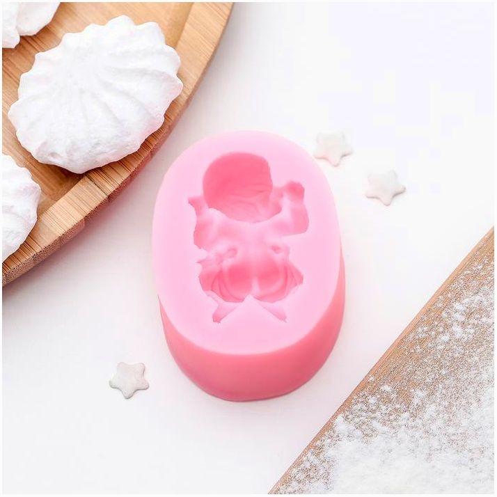 № 1166888 Силиконовый молд «Малыш», 6?4?2 см, цвет розовый
