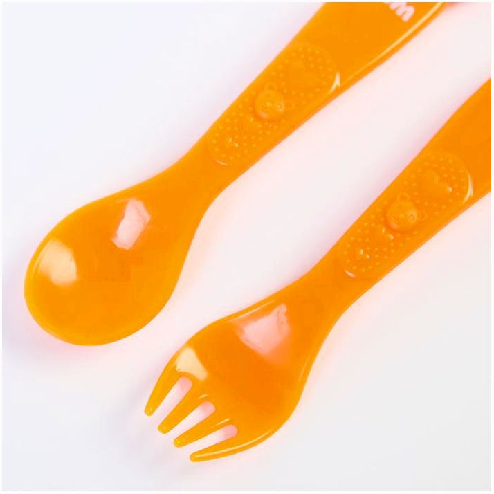 Картинка Набор для кормления: ложка и вилка «Для Малыша», от 5 мес., оранжевый МИКС (№4822601) от магазина Мир детей Товары для Новорожденных