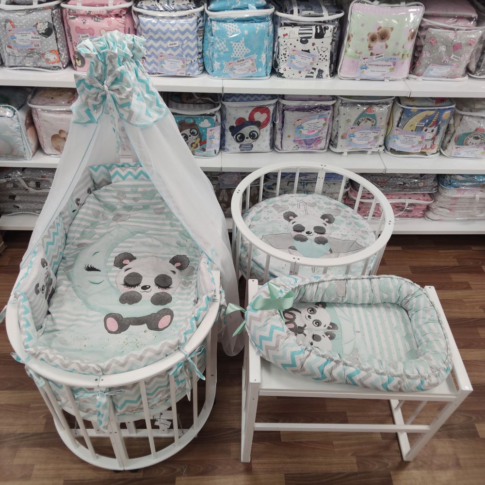 КПБ 21 пр (балдахин + борт + пододеяльник + 2 одеяла + навол + подуш + 2 прост + гнездо (бязь) 12кв артикул анонс 1151-О-1_13