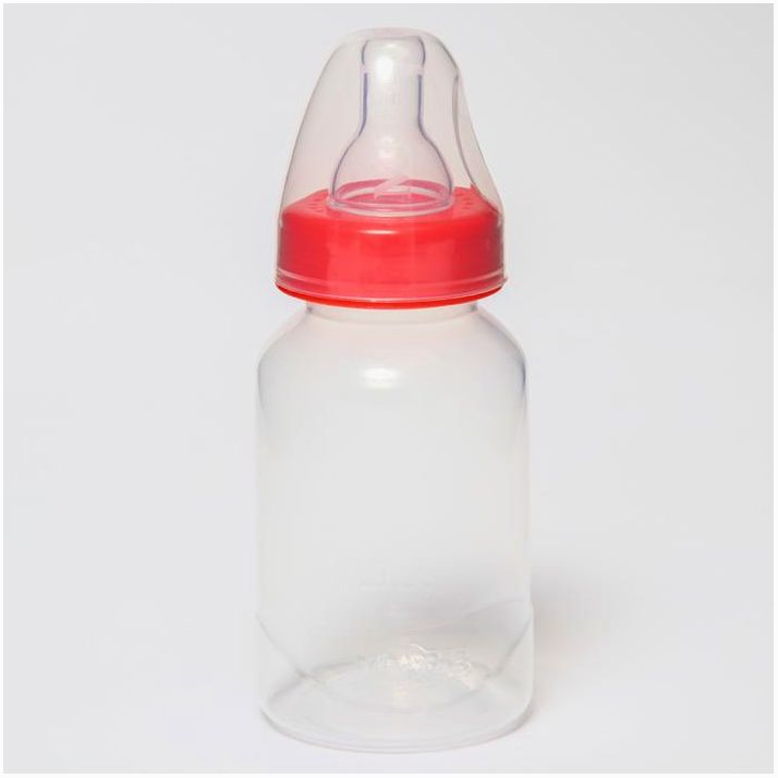 № 7012033 Бутылочка для кормления 150 мл цилиндр, цвет МИКС