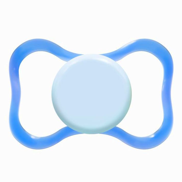 № 10062588 Соска - пустышка силиконовая MEPSI анатомическая 6+ мес., голубая