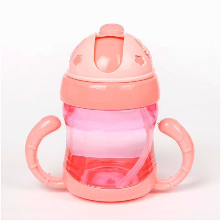 Картинка Поильник детский с трубочкой, 200 мл, с ручками, цвета МИКС (№2793165) от магазина Мир детей Товары для Новорожденных