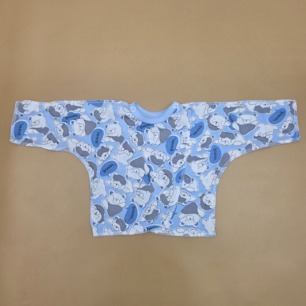 Распашонка №6 (кулирка, на запах, кнопки на плечиках, швы наружу) артикул анонс 1552-56МД