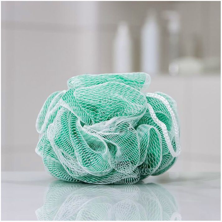 Мочалка для тела «Градиент», 40 гр, цвет зелёный артикул анонс 7582743