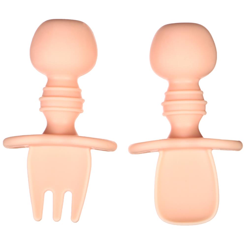 Картинка Набор детских столовых приборов, вилка, ложка, цвет нежно - розовый (№10103733) от магазина Мир детей Товары для Новорожденных