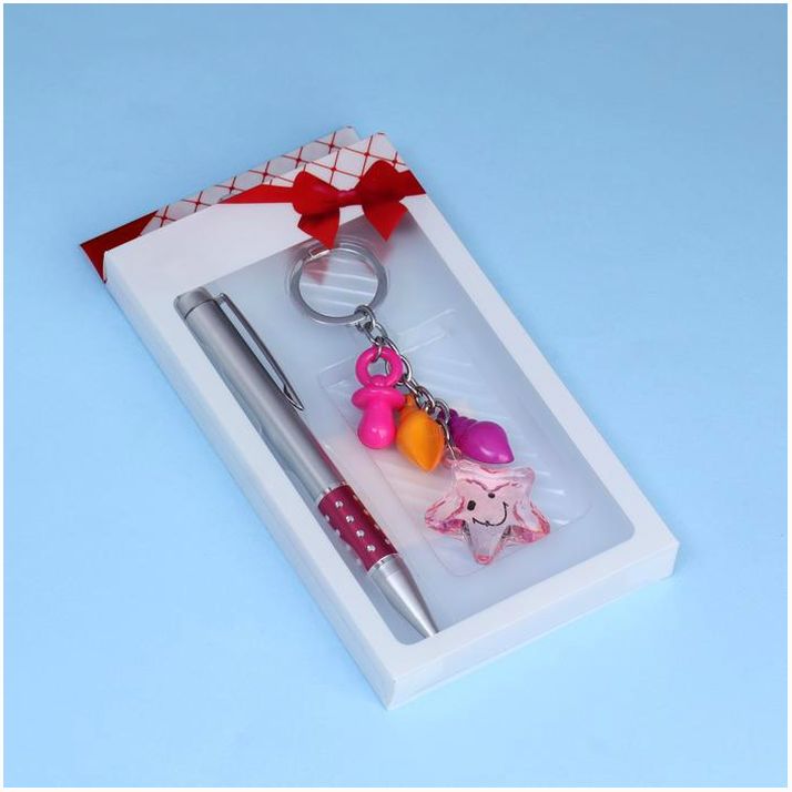 Набор подарочный 2в1 (ручка, брелок) артикул анонс 7029967