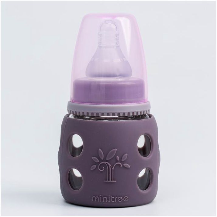 Бутылочка в силиконовом чехле, стекло, классическое горло, +0 мес., 60мл., цвет МИКС для девочки артикул анонс 4803524