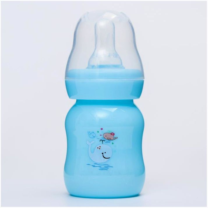 Бутылочка для кормления, 60 мл., от 0 мес., медленный поток, цвет голубой артикул анонс 4729887