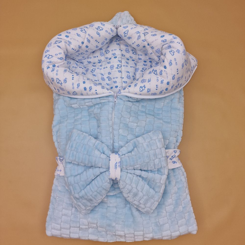 Конверт - одеяло трансформер с карманом+бант-подушка ассорти (плюш/интерлок) артикул анонс 7496-0-1_09