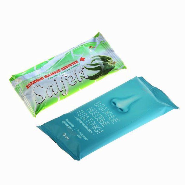 Платочки носовые влажные «Salfeti» с экстрактом эвкалипта, от простуды 10 шт артикул анонс 752383