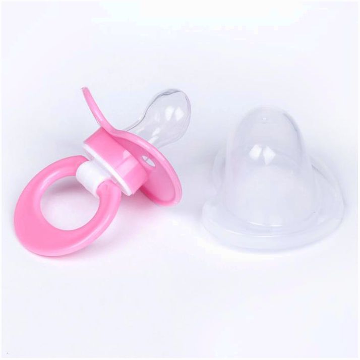 № 2300145 Пустышка силиконовая ортодонтическая с колпачком, от 0 - 3 мес., цвет розовый