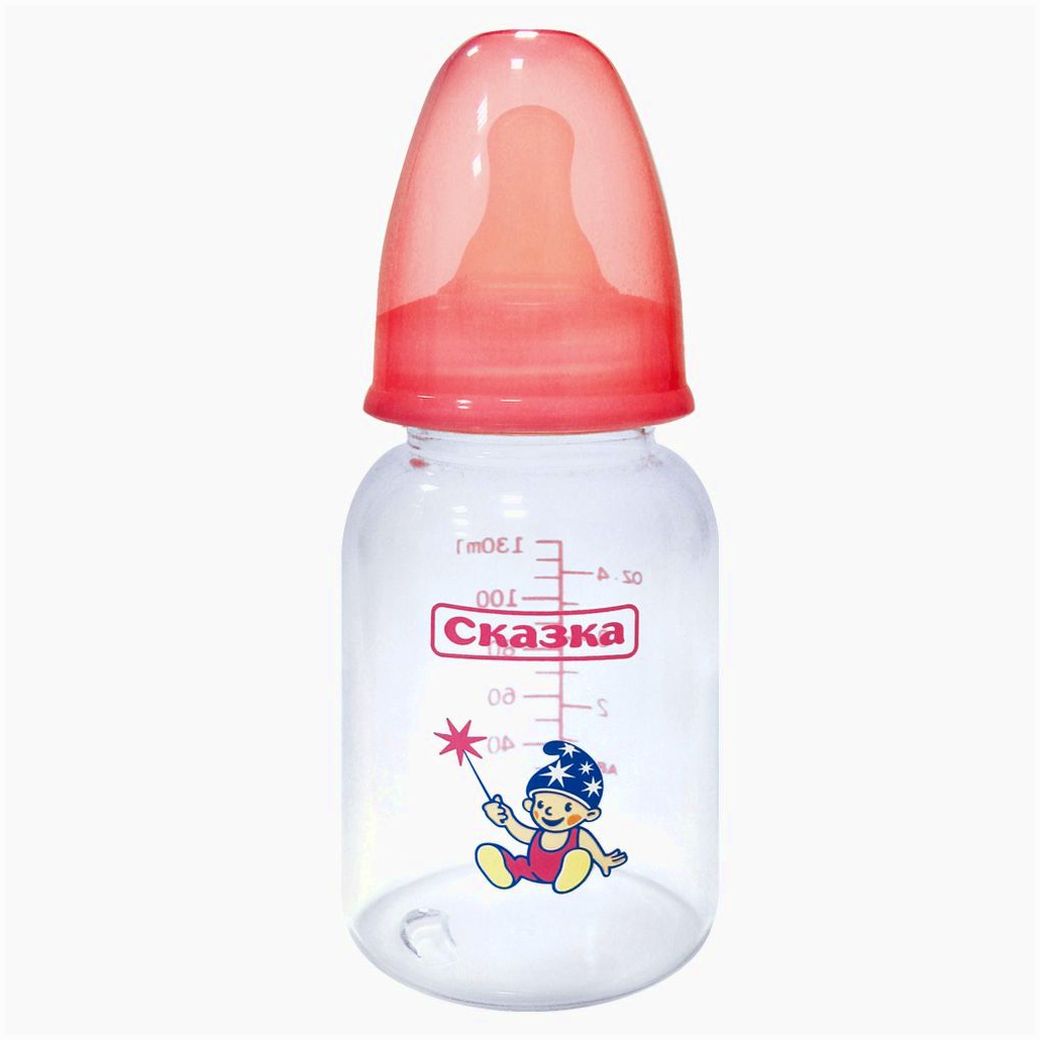 № 1102С Бутылочка классическая (пластик, силиконовая соска)