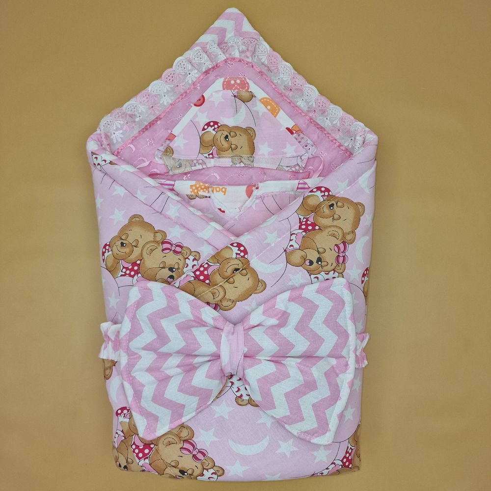 Комплект на выписку 7 пр: одеяло+уголок+пеленка+2 распашонки+чепчик+бант артикул анонс 1880б-2-2_о_12