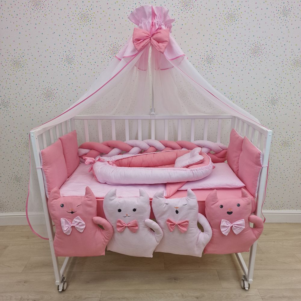 КПБ 17 пр (балдахин + борт + пододеяльник + одеяло + наволочка + 2подушки + простынь + гнездо (бязь) артикул анонс 1172-0-1_10