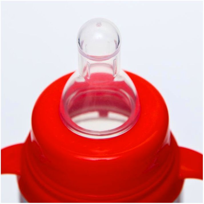 Картинка Бутылочка для кормления «Крутой перчик», классическое горло, 250 мл., от 0 мес, цилиндр, с ручками (№5399493) от магазина Мир детей Товары для Новорожденных