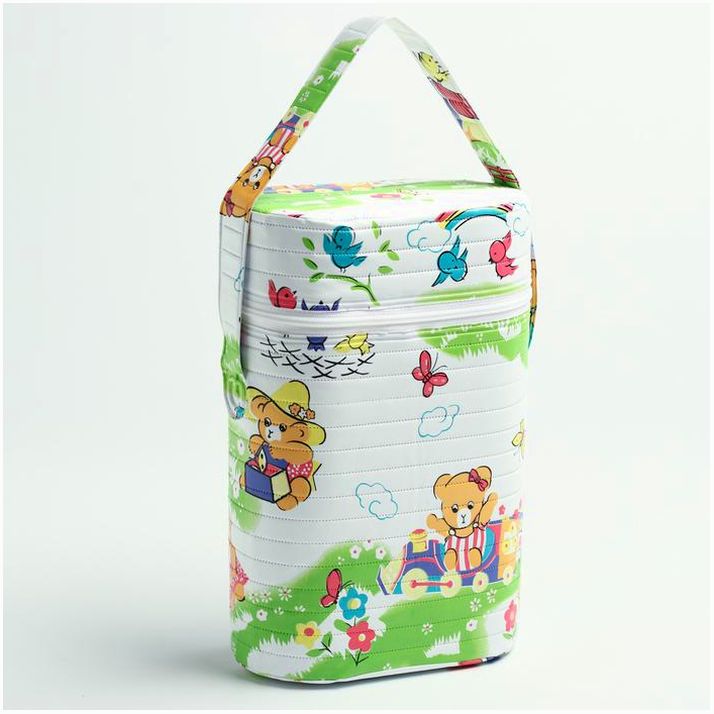 Термосумка - контейнер для двух детских бутылочек (пенопласт), цвет МИКС артикул анонс 4477632